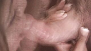 Breasty Brunette hair Gets Fingered and Sucks Hard Weenie