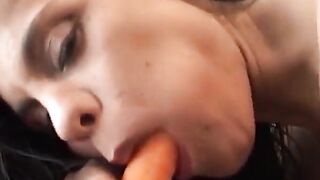 Particular Teen From Germany Playing with Her Toy
