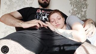 The Cutie Dozed Off On Her Boyfriend's Lap And Was Banged In Her Throat