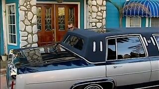 Cute stud gets action from hawt golden-haired in limo