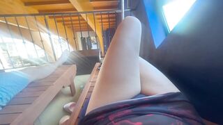 Teasing StepBro in Aquapark- extasy