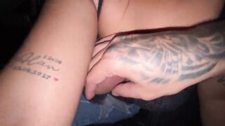 big beautiful woman brunette hair with large titties has sex with a stranger. pov - close up - mexican