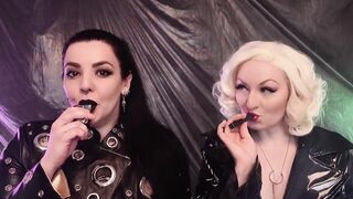 Smokin' Fetish - Lesbo not fast masturbation with smoke - Arya Grander and Dredda Darksome