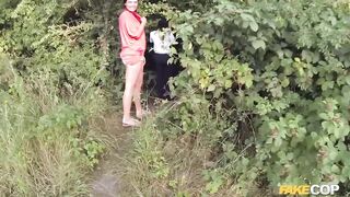 FULL MOVIE - 2 Cops discover Large Breasts Dogging in the Woods - Fake Cop