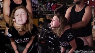 "Please cum in my booty" Biker Sweetheart Lets Me Bang Her Consummate Butt Bent Over My Motorcycle (Free)