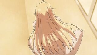 Blond with Giant Melons and Glasses Likes to Have Sex in the Washroom