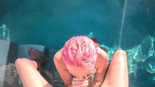 #352 Insanely Cute Diana, Poolside Oral pleasure