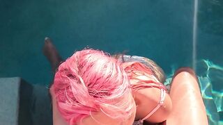 #352 Insanely Cute Diana, Poolside Oral pleasure