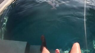 #352 Insanely Cute Diana, Poolside Oral pleasure