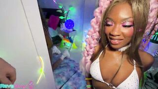 Lana Gee Spins On Command Then Gags On Brian's Jock At The Rave!