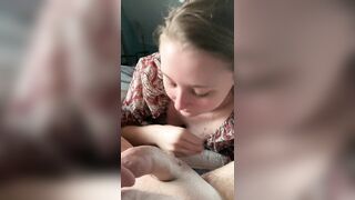 Hawt Edging Oral from Wife with Large Ejaculation