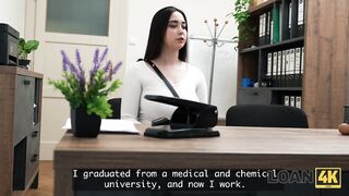 LOAN4K. A Youthful Student hotty Enticed a Loan officer with her Large Natural Boobs