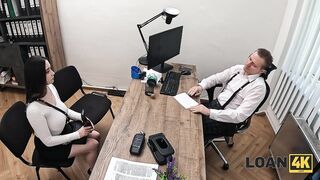LOAN4K. A Youthful Student hotty Enticed a Loan officer with her Large Natural Boobs