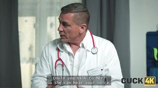 CUCK4K. Doctor hunted her vagina down