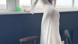cleaning femdom-goddess teasing you