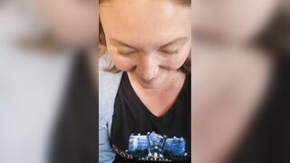 Hawt mother i'd like to fuck admits to wanting 4 dicks at one time this babe sucks him twice and cums so many times so much cum in public