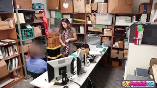 Stubborn Teen Shoplifter Struggles Throughout Harsh Lesson - Hard Sex