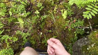 Masturbating in the forest