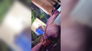 Teasing ally and John's online rolling a blunt topless