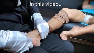 LilyWOW, Nylons, Stocking Feet, Foot Massage, Tractable Servant, ASMR, Hot Legs, mother I'd like to fuck Nylons, Feet Fetish