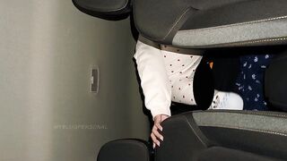 Unfaithful girlfriend sneaks without her abode at midnight to have sex in her lover's car