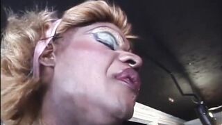 Large ebony trans woman dong in white dude