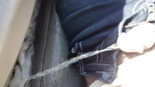 Running late for a rencounter with a full bladder, I desperately soak the inside of the car with void urine during the time that trying not to get void urine on my jeans