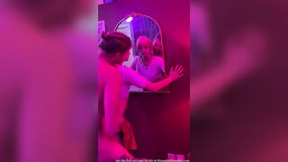 Real Pair Making Love in the Bedroom Mirror