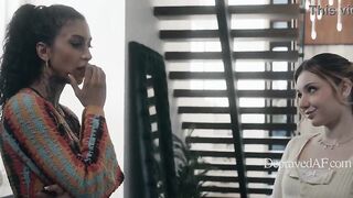 Pair convinces their tutors into a wild FFM 3some