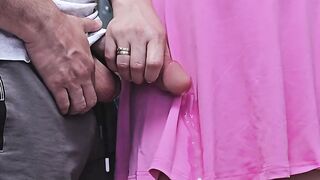 SEXY and Risky in the same time. This guy CUMS Hard on hotty's suit in public transport! Ribald Stranger's Dream