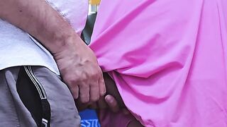 SEXY and Risky in the same time. This guy CUMS Hard on hotty's suit in public transport! Ribald Stranger's Dream