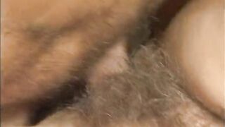 Lustful granny gets unshaved snatch banged and large breasts jizzed on