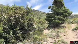 2 Beauties Were Taking Pics in the Mountains, and 2 Weenies Came Without the Bushes - From Flirting to Wild Screwing in Nature