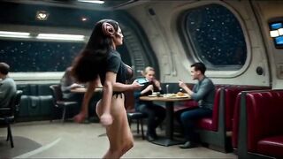 The Dinner Staring The Large Eyed Woman (AI Generated)
