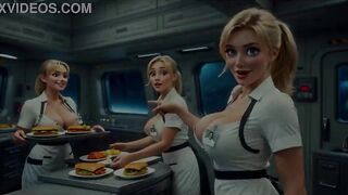 The Dinner Staring The Large Eyed Woman (AI Generated)