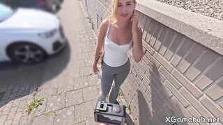Glamorous Stranger Plays a Game and Gets Drilled in Public