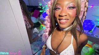 Lana Gee Spins On Command Then Gags On Brian's Jock At The Rave!