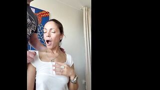 Consummate Wife: Sexy Amateur Pornstar Angelina Gets Shlong in Her Throat and Cum on Her Titties