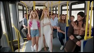 AI Generated Elf Princess Milked & Creampied in Public Bus Ride