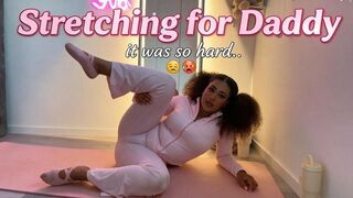 21yo constricted black cutie tries indoor yoga for the 1st time