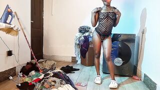 Ironing for your spouse during the time that that guy watches me...my madam is out!