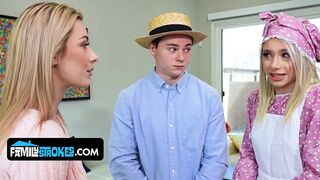 Sweethearts Share Large Shlong in Steamy Three-some