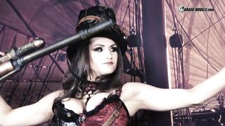 400 Barbara Bieber as Pirate Angel in Ship Cosplay Steampunk Dress