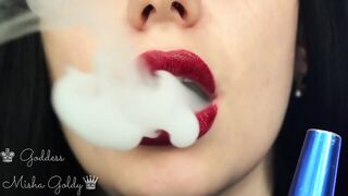 Cum to my large lips and hookah smoke!