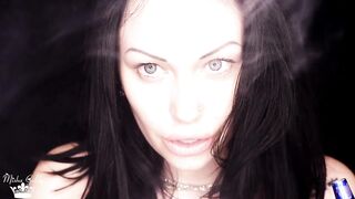 Carnal smokin' & lip fetish & lipstick tease
