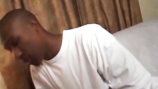 Well graced black lady takes off her suit to get her constricted vagina fucked hard
