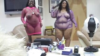 Ebony obese angels likes large white dong just in throat...cum in throat