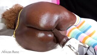 I Can’t Stop Cumming! Bang Machine Makes My Twat moist and Oozing Afro Bunz