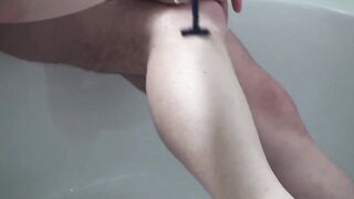 That babe shaves his body