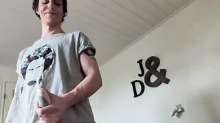Jockstrap sex toy tease & teary unfathomable mouth! Slaver pounds Danish femboy Sif in doggy in advance of a sloppy clapping cowgirl ride!